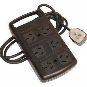 PROLONGADOR 6T C/CABLE 1,5 MTS NEGRO